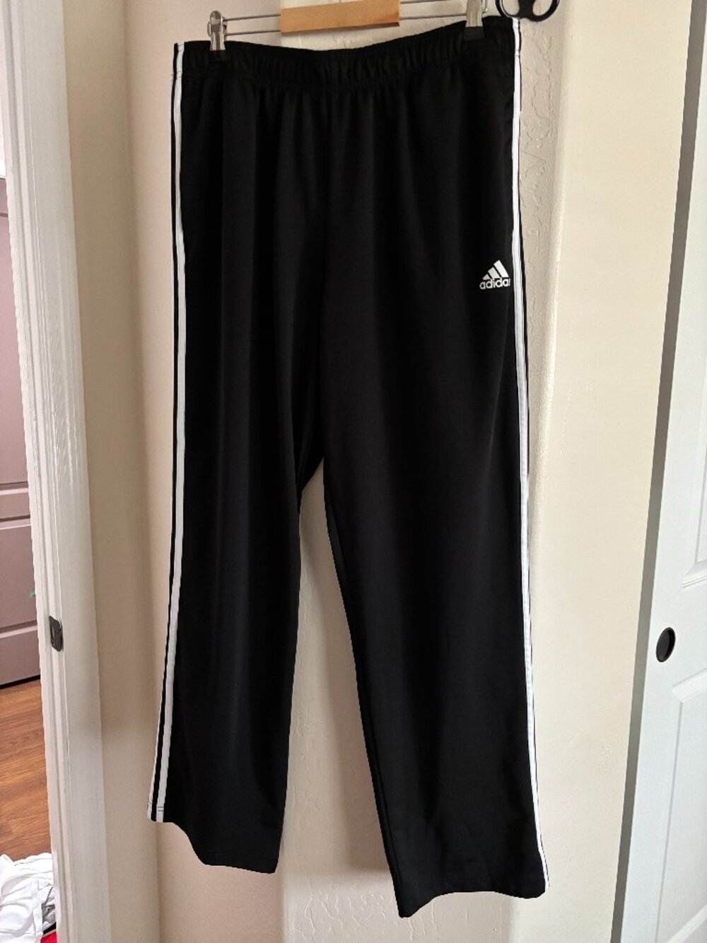 Adidas Men's Black 3-Stripe Track Pants Joggers XL